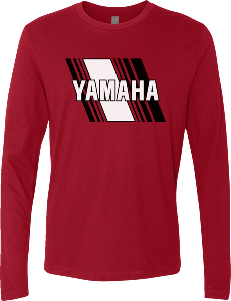 Yamaha Heritage Diagonal Long-Sleeve T-Shirt - Red - Large