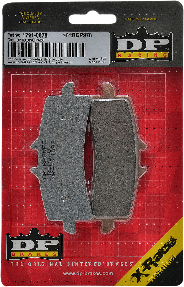 RDP Racing Brake Pads 2007 - 2023