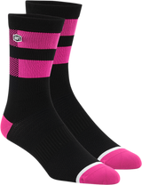 Flow Socks - Black/Fluorescent Pink - Large/XL