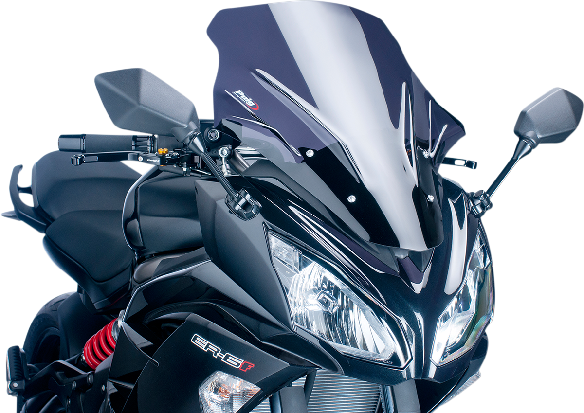 Race Windscreen - 21-1/4\" - Dark Smoke - Ninja 650 2012 - 2016