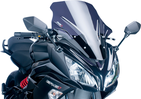 Race Windscreen - 21-1/4\" - Dark Smoke - Ninja 650 2012 - 2016