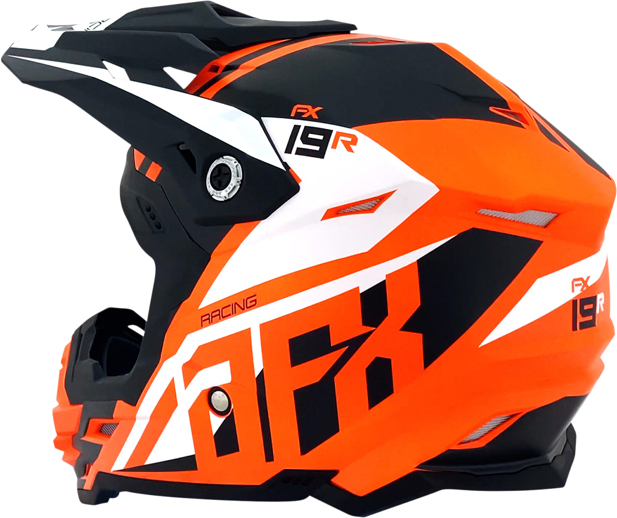 FX-19R Helmet - Racing - Matte Orange - Large