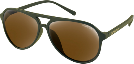 Maverick Sunglasses - Matte Olive - Brown HD Gold Mirror