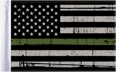 Grunge U.S.A. Flag - Green - 6\" x 9\"