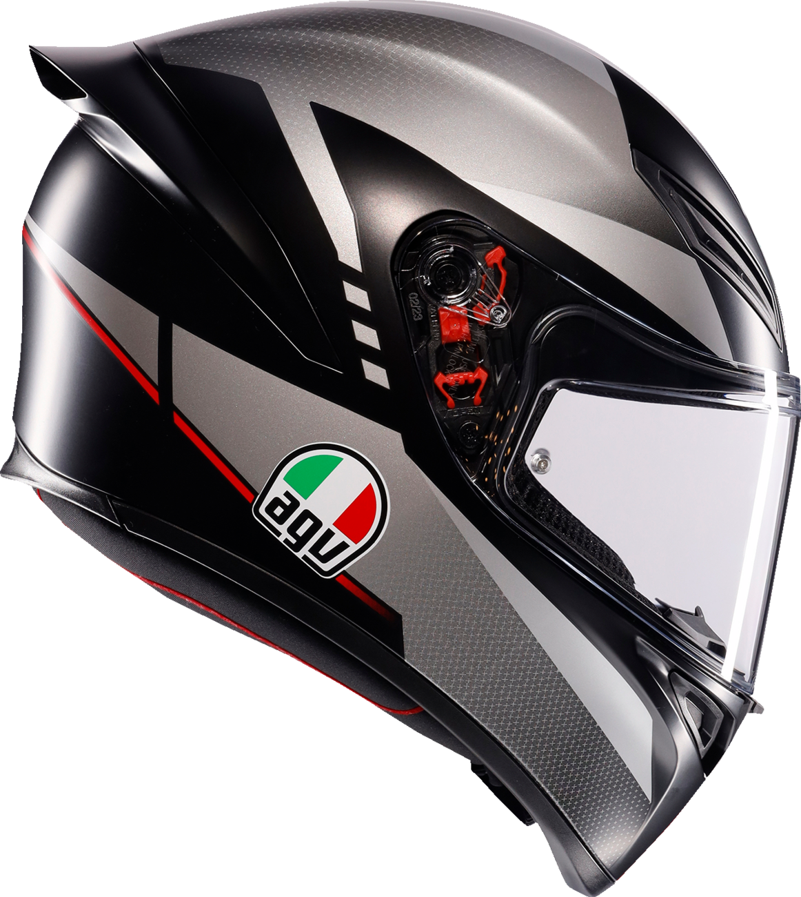 K1 S Helmet - Lap - Matte Black/Gray/Red - Medium