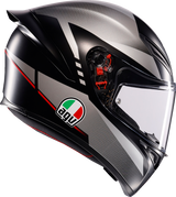 K1 S Helmet - Lap - Matte Black/Gray/Red - Medium