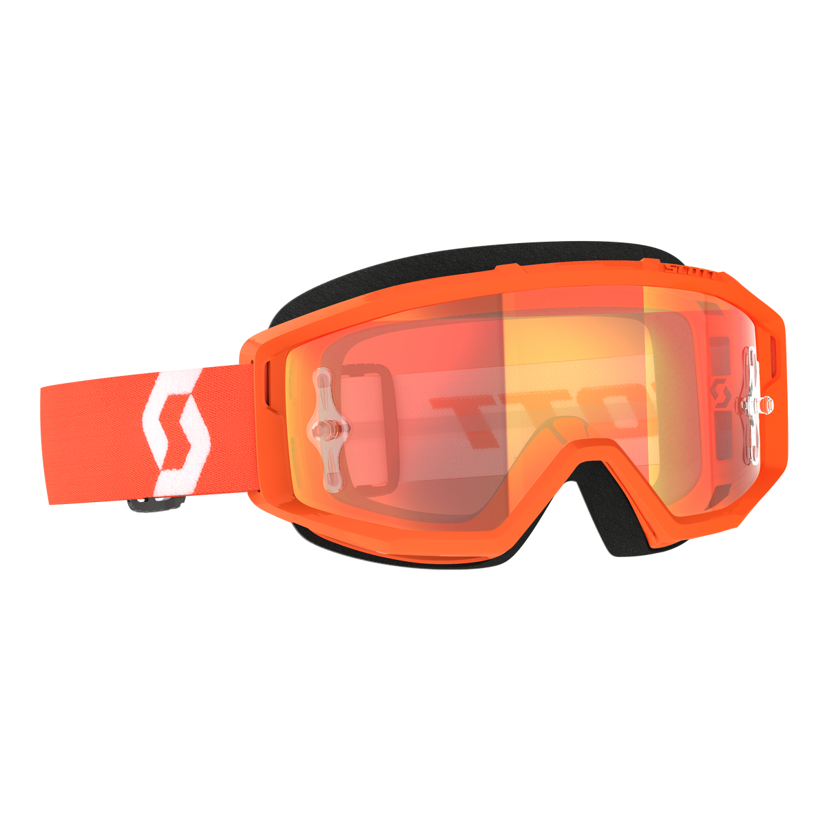 Primal Goggles - Orange/White - Orange Chrome Works