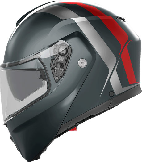 Streetmodular Helmet - Resia - Matte Gray/Silver/Red - Small