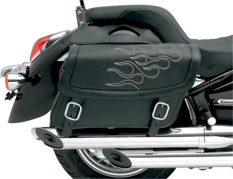 Flame Saddlebag - Silver - Jumbo