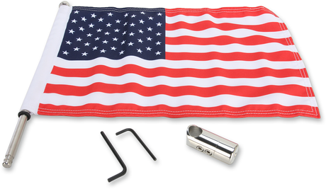 Luggage Rack Flag Mount - 5/8\" Round - With 10\" X 15\" Flag