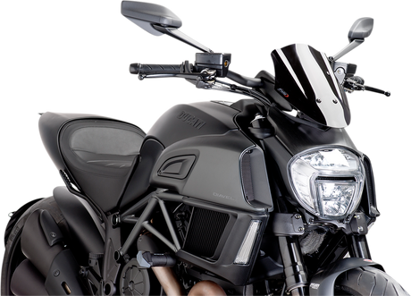 New Generation Windscreen - 11-1/2\" - Black - Diavel 2014 - 2018