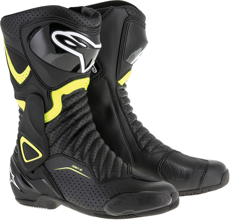 SMX-6 v2 Vented Boots - Black/Yellow - US 12.5 / EU 48