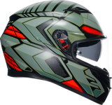 K3 Helmet - Decept - Matte Black/Green/Red - 2XL