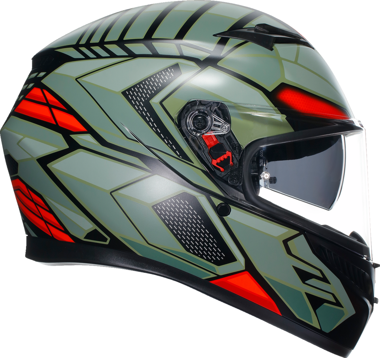 K3 Helmet - Decept - Matte Black/Green/Red - 2XL