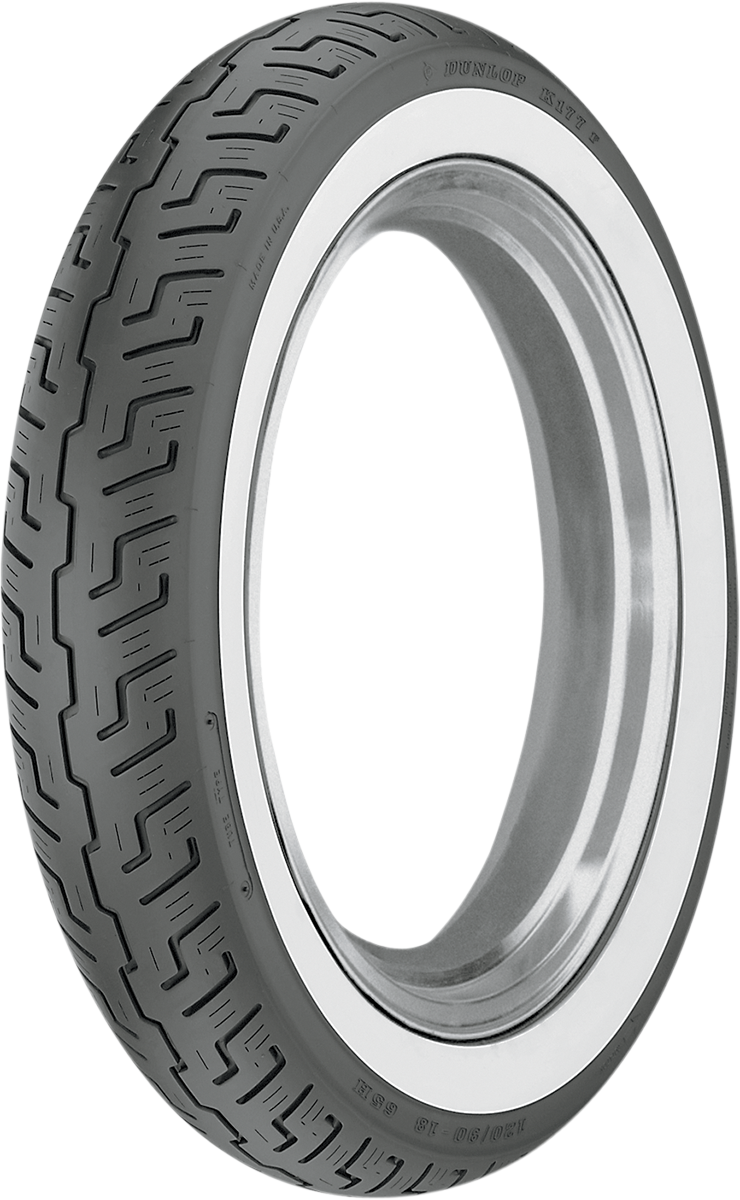 Tire - K177 - Front - 120/90-18 - Wide Whitewall - 65H