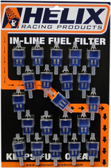 In-Line Fuel Filters - Blue - 1/4\" - Display of 21