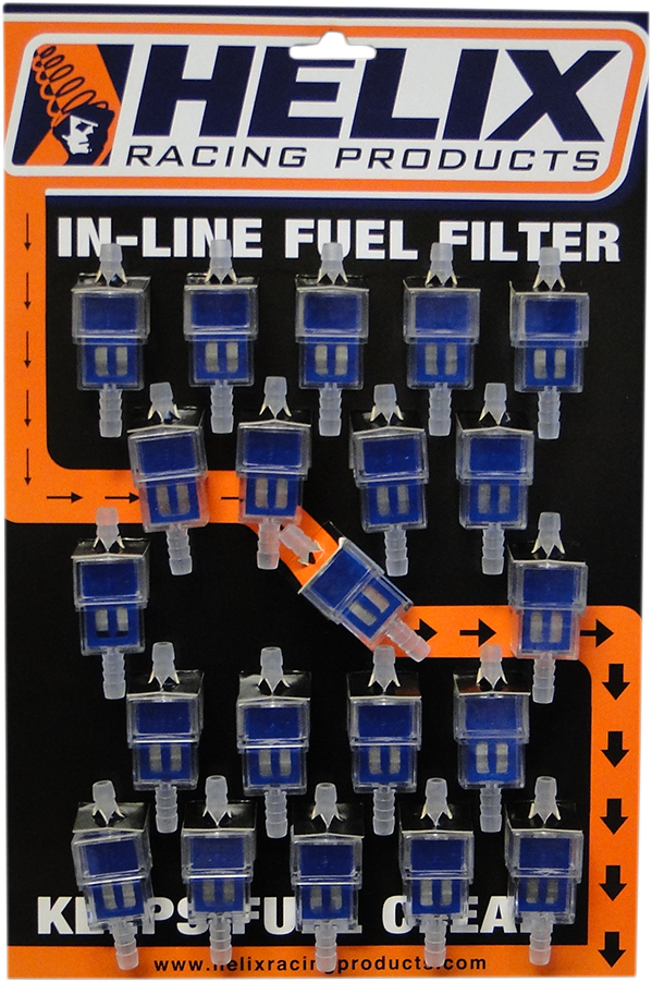 In-Line Fuel Filters - Blue - 1/4\" - Display of 21