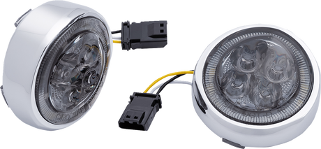 Turn Signal Insert - Front - Chrome/Smoke 2016 - 2022