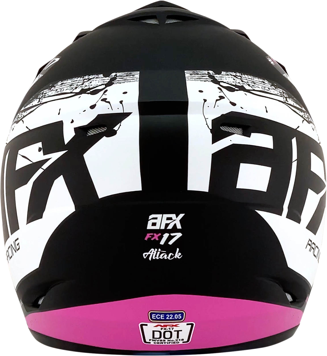 FX-17Y Helmet - Attack - Matte Black/Fuchsia - Large