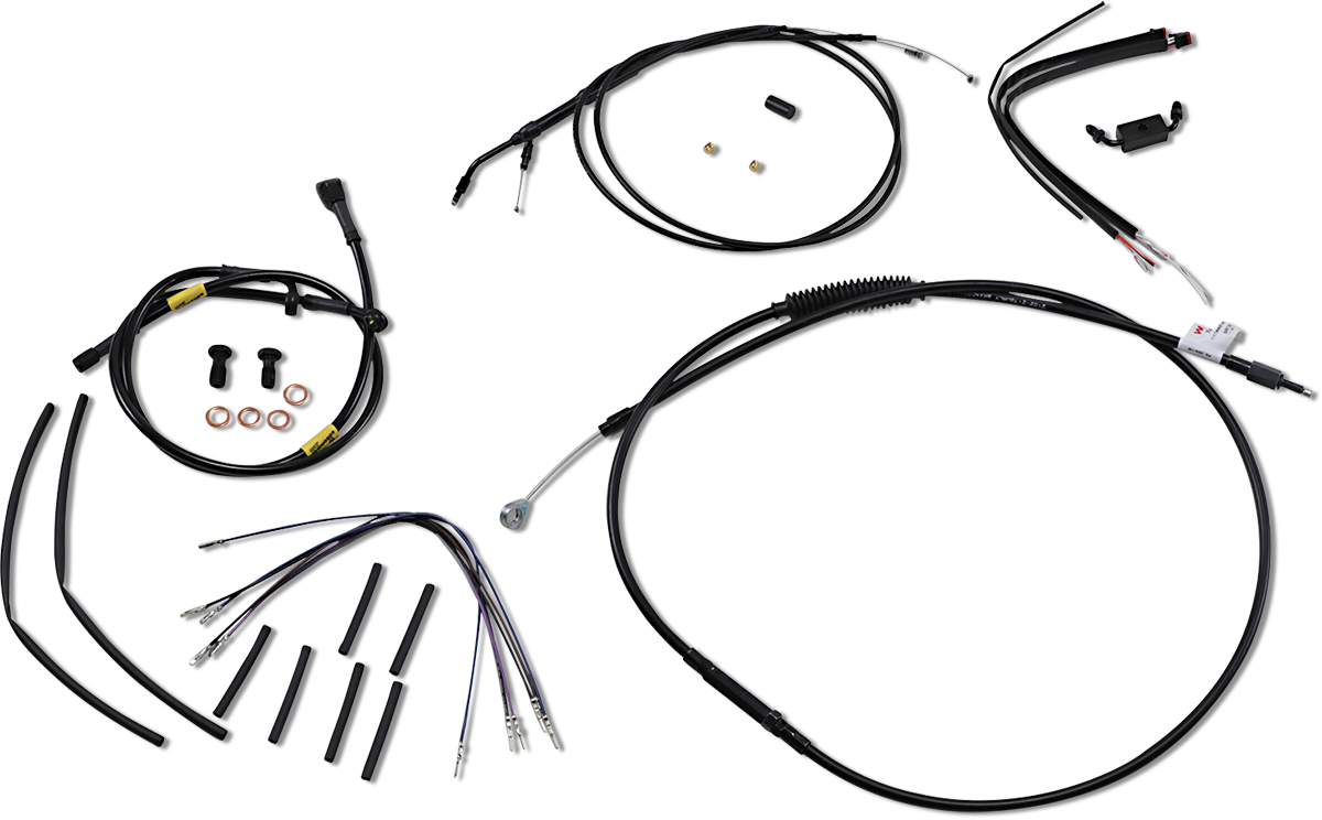 Handlebar Cable and Brake Line Kit - 16\" Wide Glide Gorilla Handlebars 2012 - 2017