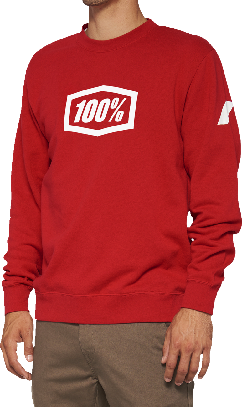 Icon Long-Sleeve Fleece Sweatshirt - Red - 2XL