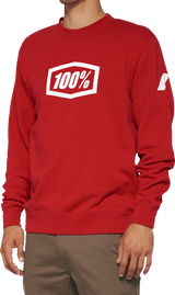 Icon Long-Sleeve Fleece Sweatshirt - Red - 2XL