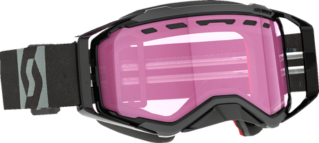 Prospect Snow Cross Goggle - Black/Gray - Dual Lens - Rose