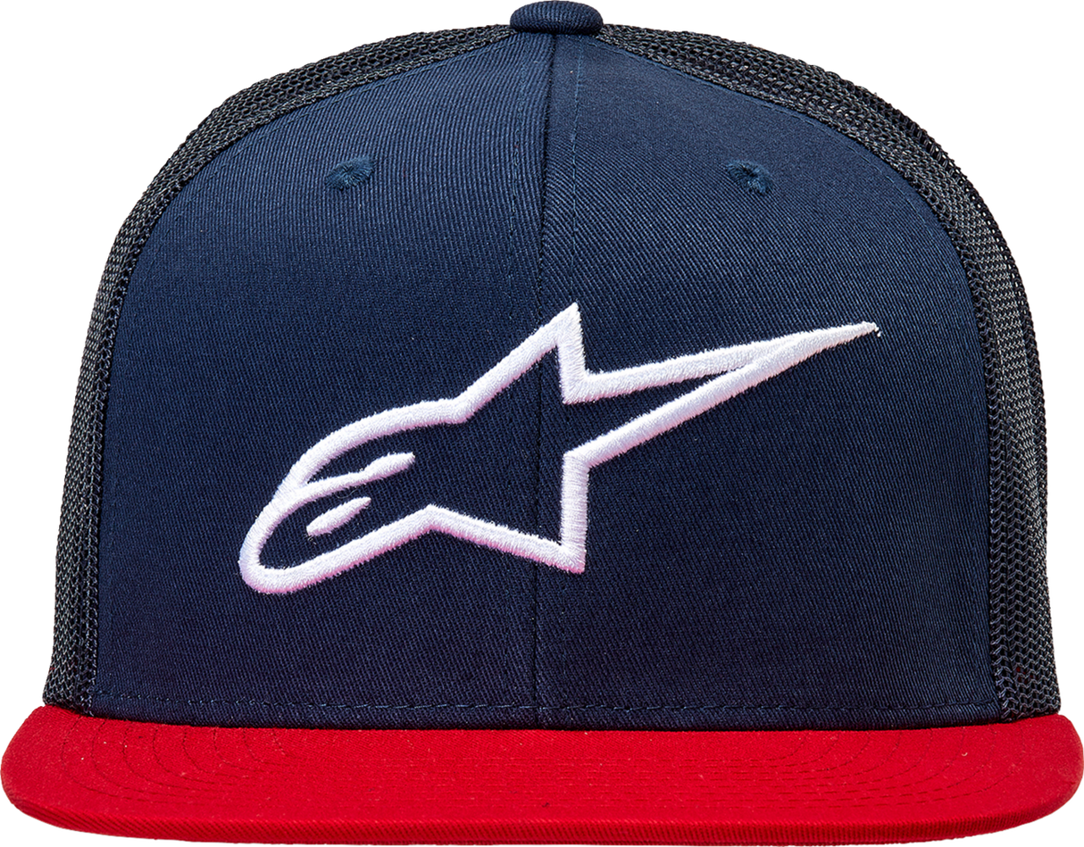 Corp Trucker Hat - Navy/Red - One Size