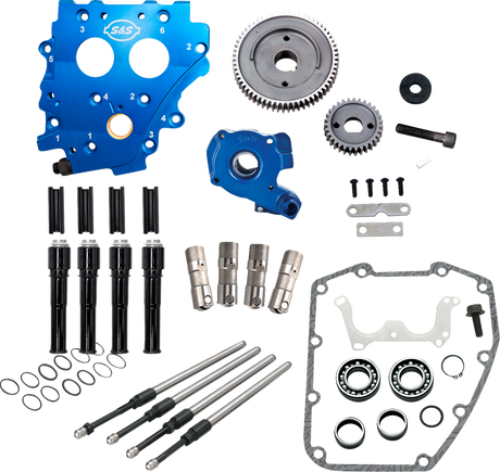 Cam Chest Kit without Cams - Gear Drive - Oil Cooled - Black Pushrods - Twin Cam 1999 - 2006