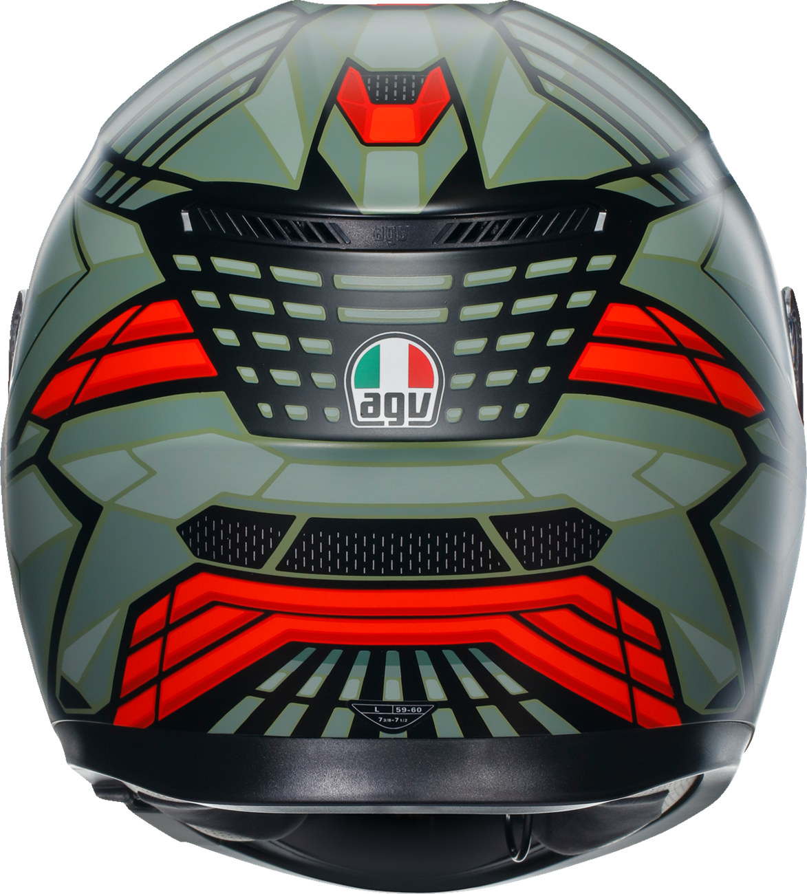 K3 Helmet - Decept - Matte Black/Green/Red - 2XL