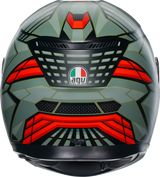 K3 Helmet - Decept - Matte Black/Green/Red - 2XL