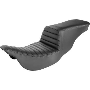 SADDLEMEN  0801-1423 Tour Step-Up Seat - Tuck-n-Roll - Black - FL '08-'22