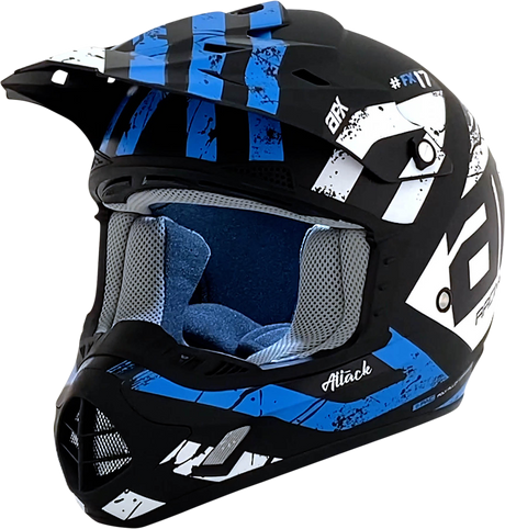 FX-17Y Helmet - Attack - Matte Black/Blue - Medium