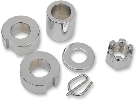 Axle Nut with Spacer - Chrome - Kit 1986 - 1999