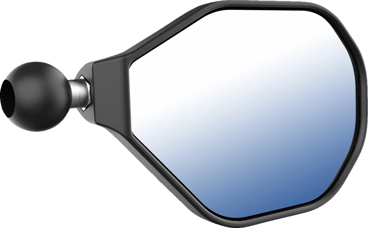 Tough-Mirror™ - Side View - Oval - Black - Right with Ball