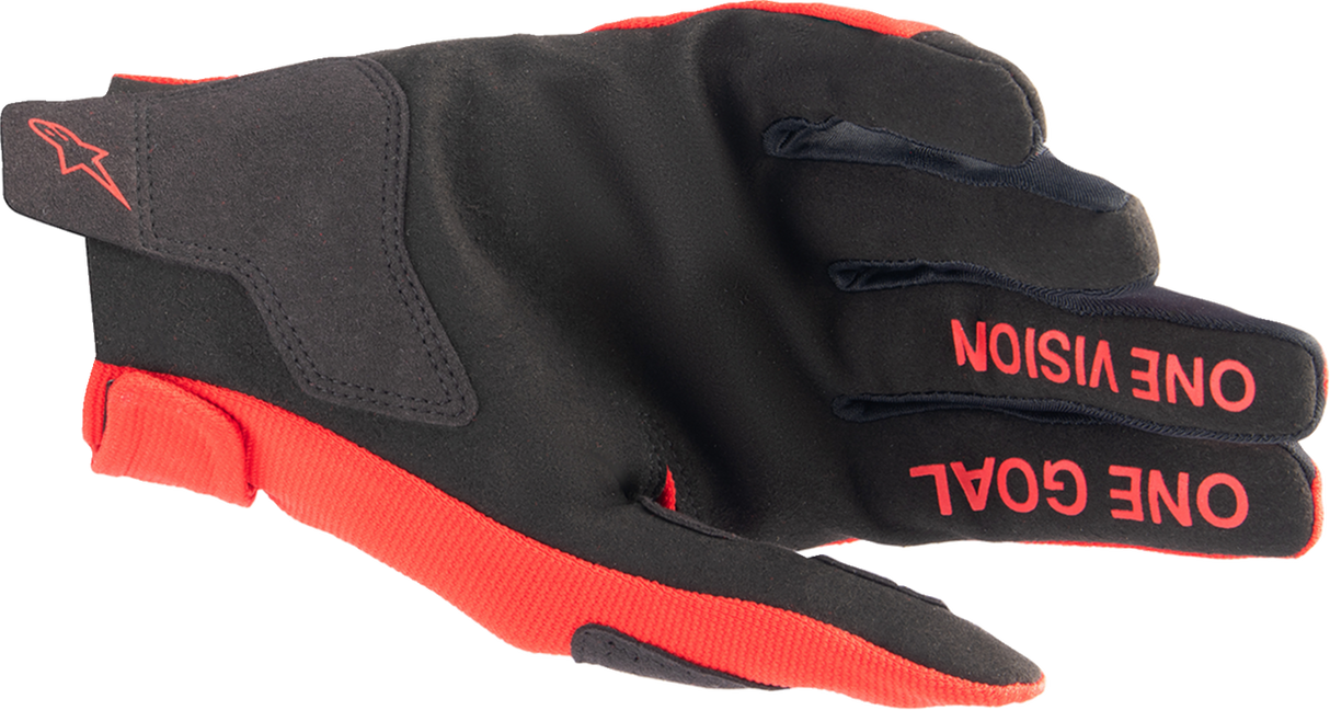 Youth Radar Gloves - Mars Red/Silver - XS