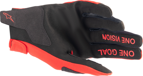 Youth Radar Gloves - Mars Red/Silver - 2XS