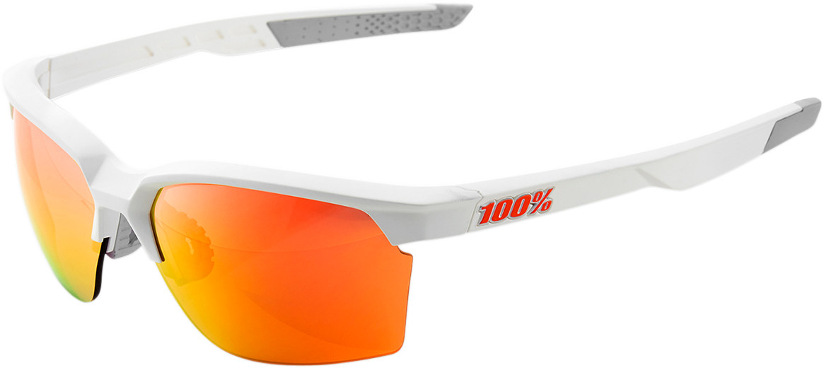 Sportcoupe Sunglasses - White - Red Mirror