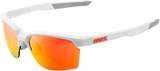 Sportcoupe Sunglasses - White - Red Mirror