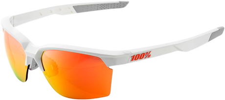 Sportcoupe Sunglasses - White - Red Mirror