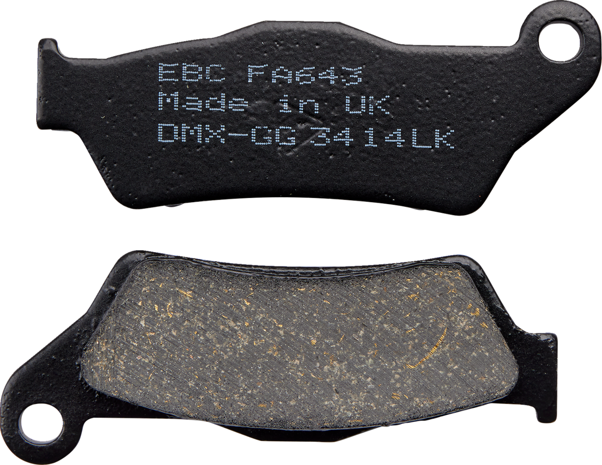 Organic Brake Pads - FA643 2014 - 2015