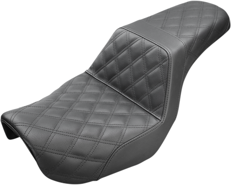 Step-Up Seat - Full Lattice Stitch - Black - Dyna 2006 - 2016