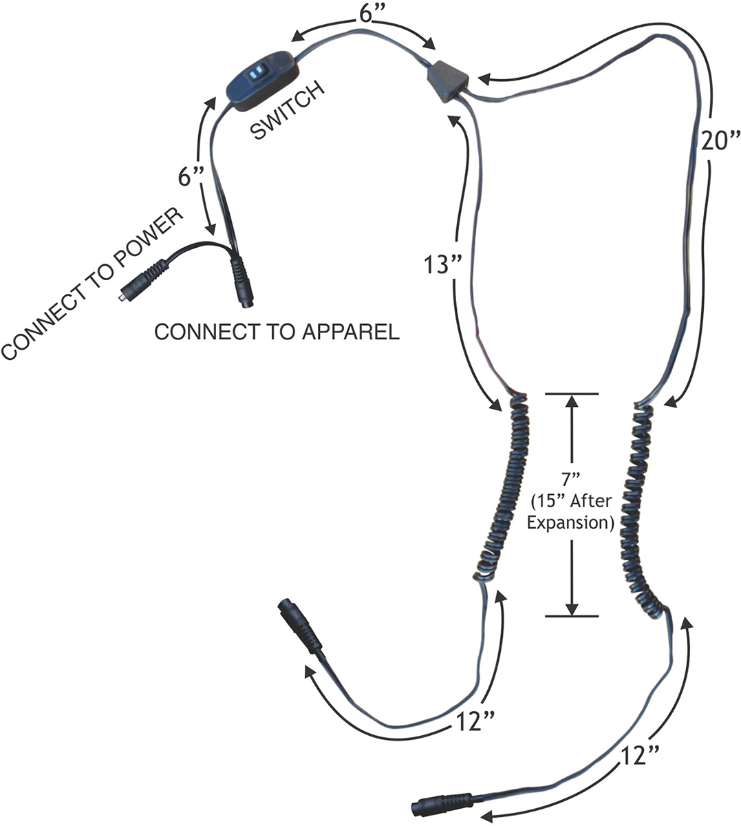 Sock Y-Harness Cord