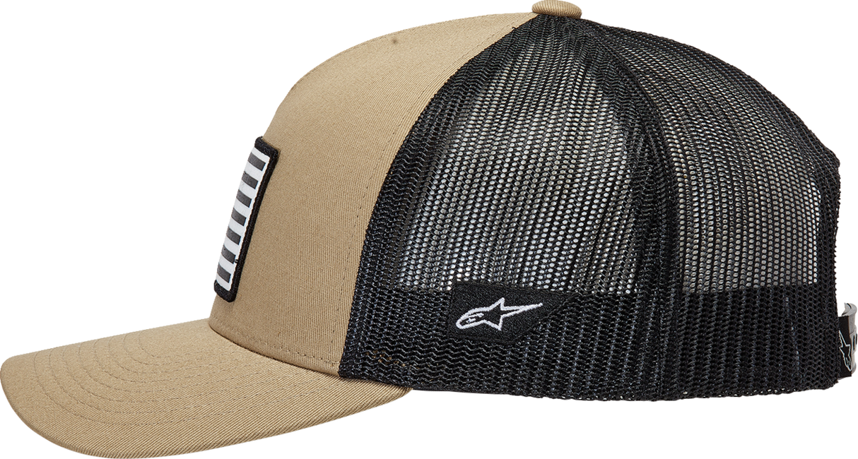 Flag Snapback Hat - Sand/Black - One Size