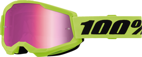 Strata 2 Junior Goggle - Neon Yellow - Pink Mirror