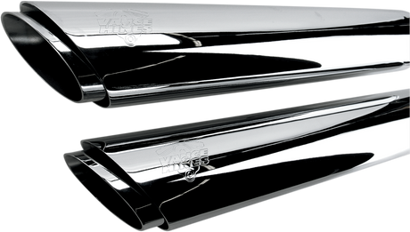 Twin Slash Mufflers - Chrome 2007 - 2017