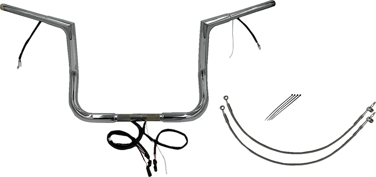 Handlebar Kit - Flat Top - 12\" - Chrome 2014 - 2015