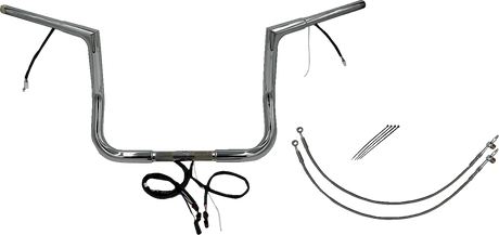 Handlebar Kit - Flat Top - 12\" - Chrome 2014 - 2015