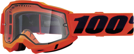 Accuri 2 Enduro MTB Goggles - Neon Orange - Clear