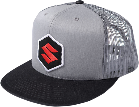 Suzuki Mark Snapback Hat - Black/Gray